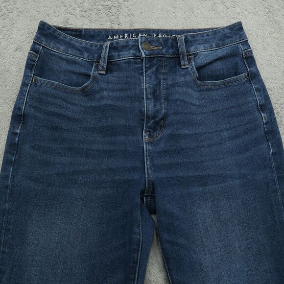 American Eagle Jeans Women's Size 8R Blue Super High-Rise Jegging 28" Inseam - Picture 13 of 16